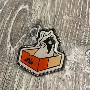 Nike Shoe Box With a Racoon Enamel Pin